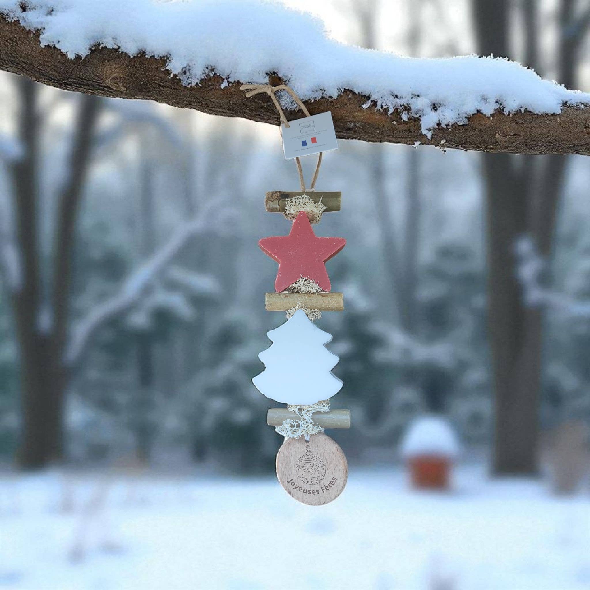 fabrique lomaelle - Wholesale Ornament - Braid 1 Star Red fruit 1 white tree 1 happy holidays1