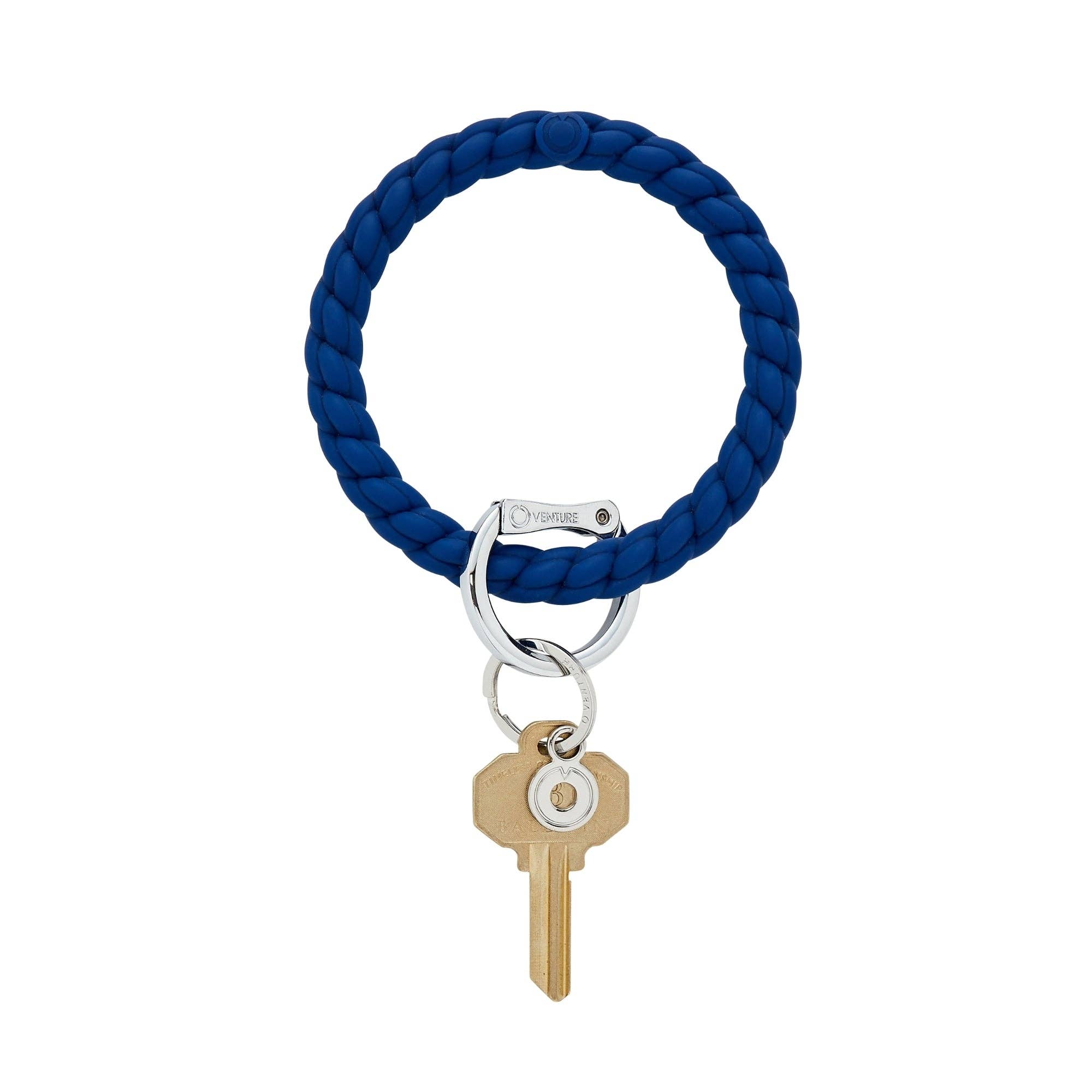 Oventure - Wholesale Keychain Bracelet - Silicone Big O® Key Ring - Midnight Navy Braided0