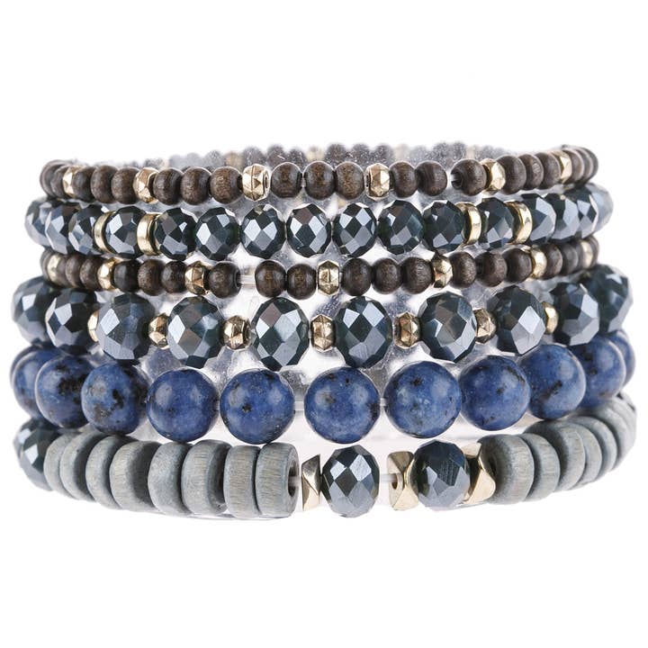 MYS Wholesale Inc - Wholesale Jewelry Set - Mix Stackable Charm Stretch Bracelet