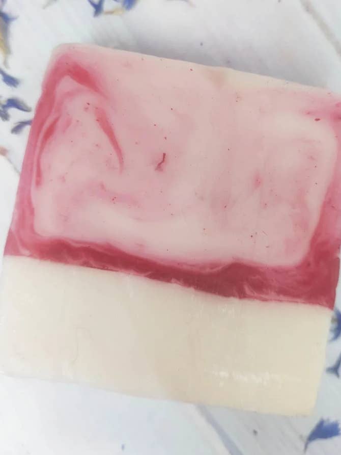 Strawberry Rhubarb Artisan Soap LOAF for wholesale by White light at home