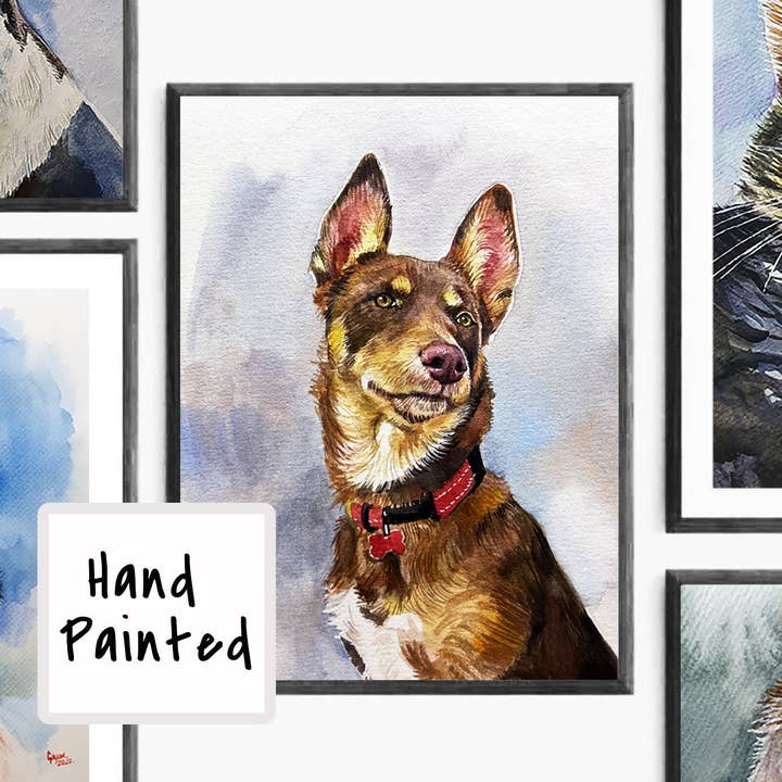 Personligt hundporträtt - modern målning minnesgåva för wholesale av PETPO