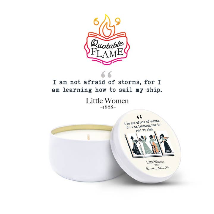 Little Women - Quotable Flame - Boîte à bougies 6 oz pour la vente par Sanibel Candle Company