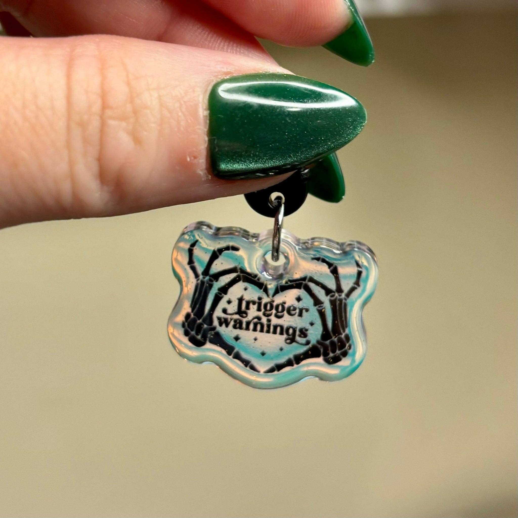 Awfullynerdy.co - Wholesale Individual Charm/Pendant - Trigger Warnings Smut Holographic Sparkle USB-C Dust Plug Kindle Charm3