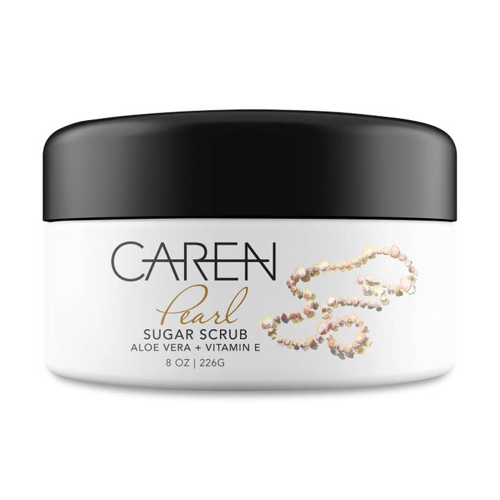 Pearl Sugar Scrub 8oz for wholesale by Caren Products