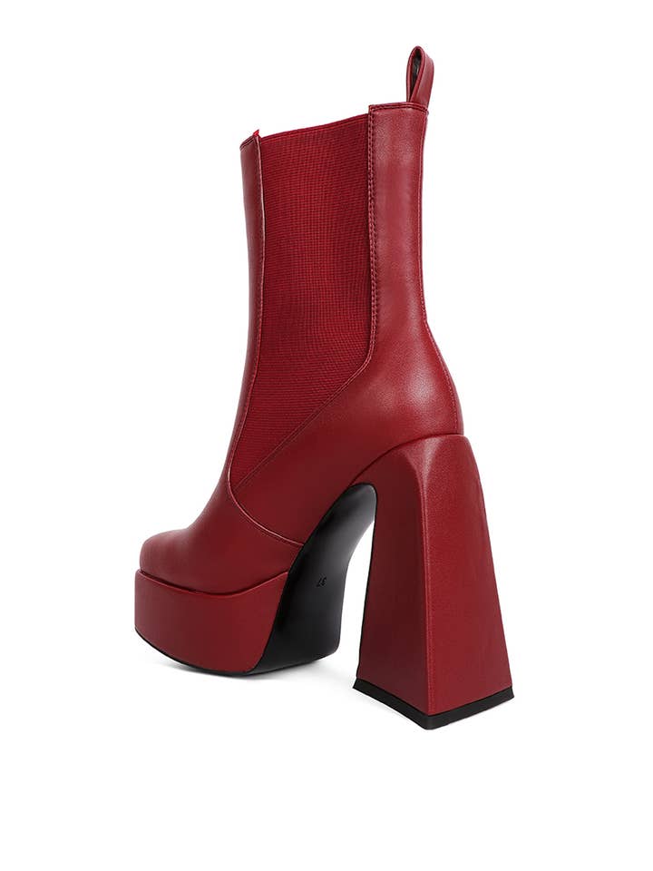 Rag Company - Wholesale Chelsea Boots - Women's - Frosty High Platform Block Heeled Chelsea Boot13