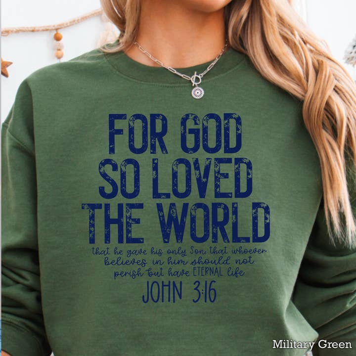 Shoppe SHC - Wholesale Graphic Sweatshirt - Women's - John 3:16 Christian Graphic Sweatshirt|Gildan13