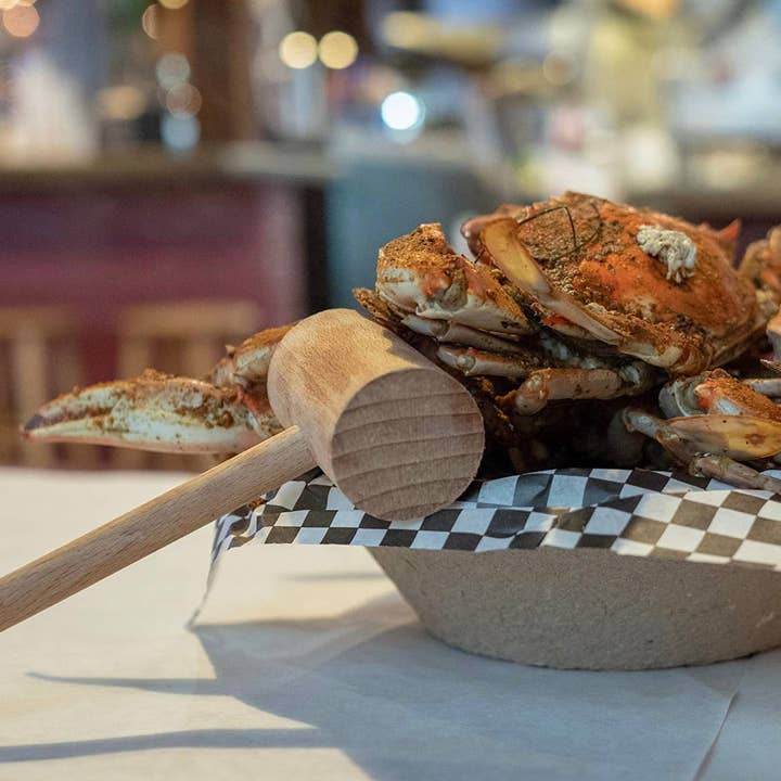 Fox Run Brands - Wholesale Kitchen Tool/Gadget - Nantucket Seafood Crab Mallet, Wood, 8" x 2.25" x 1.25"1