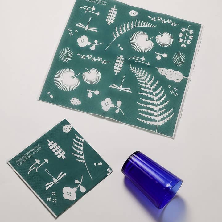 PDM Brand - Wholesale Dinner & cloth napkin - Napkin – Hortus Pattern in Emerald Green1