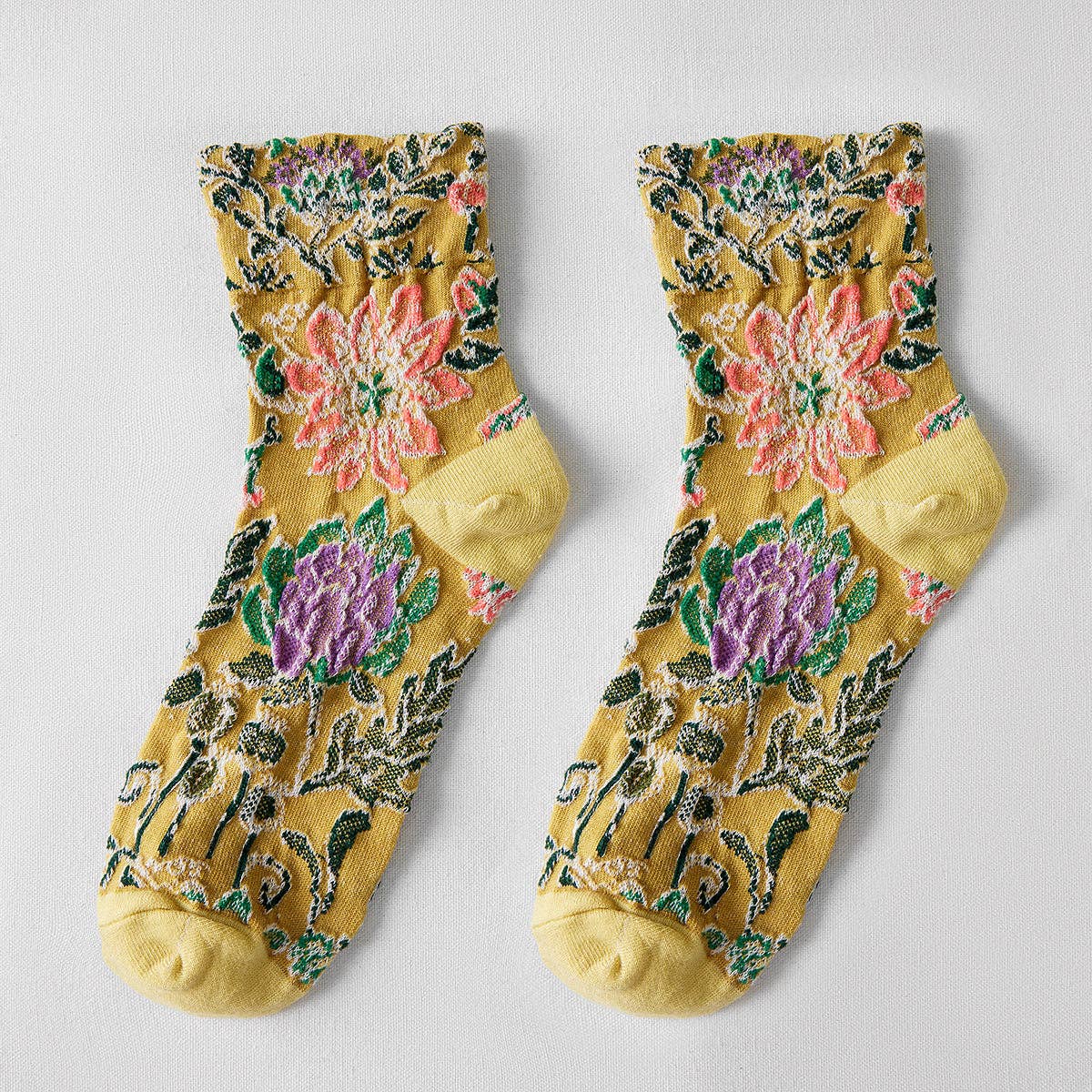 Funkyrel® Atzbranding Limited – wholesale Strumpor - Dam – Rufia - 3D-blommiga bohemiska damstrumpor8