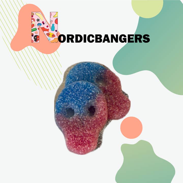 Nordicbangers - Swedish Candy - Wholesale Gummy - Veggie Fizzy Skulls 2kg/4.4 Lbs - Swedish Candy Pick And Mix