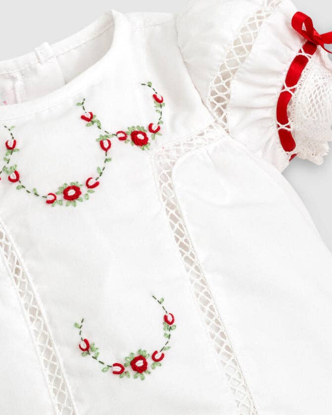 Posh Pickle – wholesale Overall - Baby – Förgylld Noel Helg Jul Handbroderad Arv Bubb5