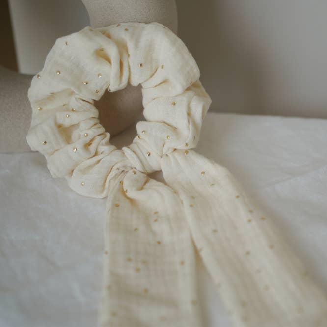 Fascia Lina écru a pois dorati per la vendita all'ingrosso da parte di Bohomane