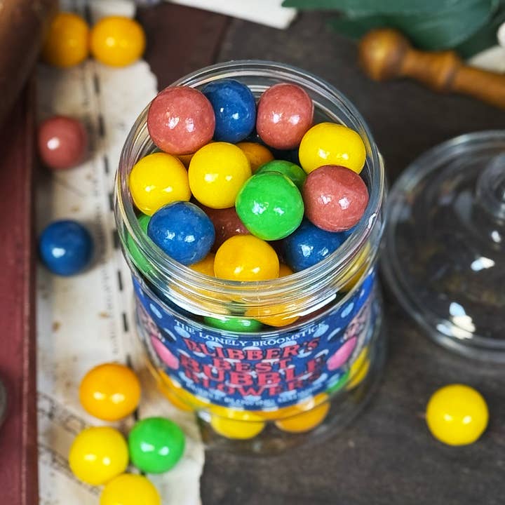 The Lonely Broomstick – wholesale Boiled sweets – Blibber's Best Bubblegum Blowers Jar1