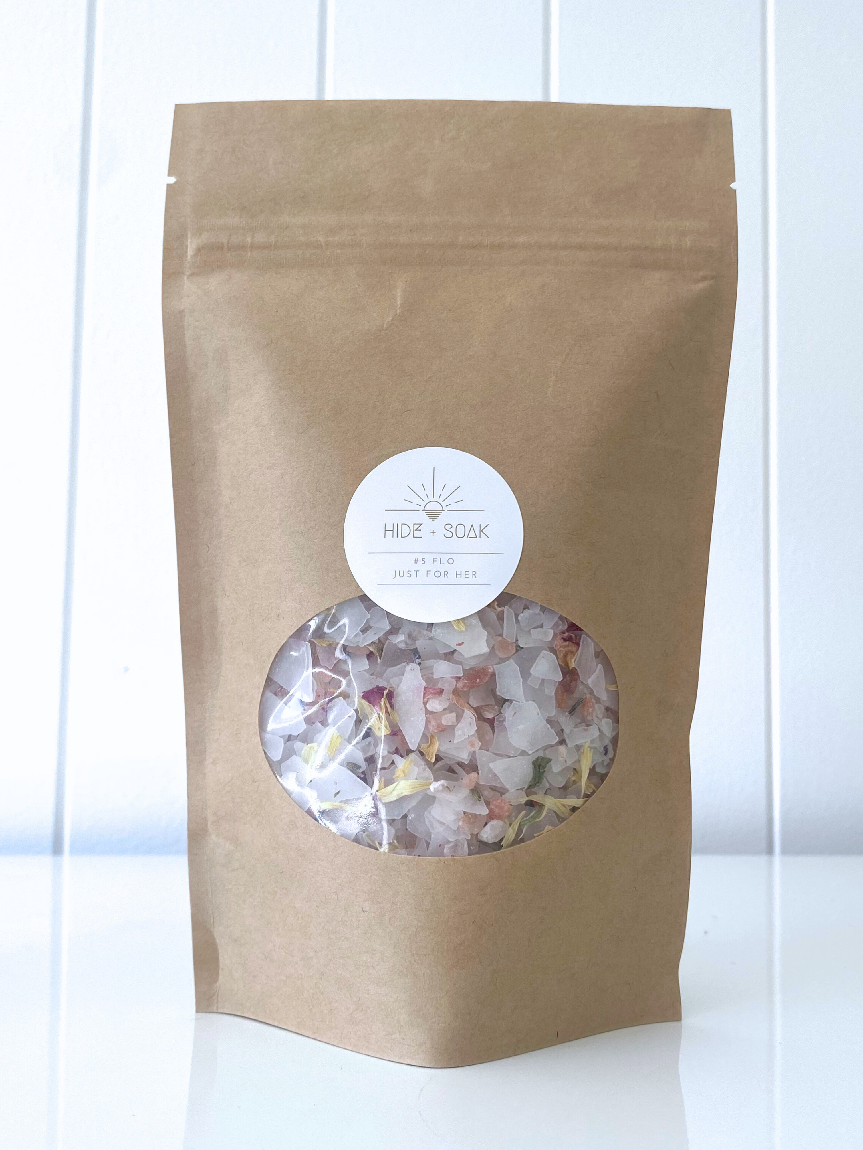 Hide + Soak | Luxurious Bath Soaks & Magnesium Oil - Vente Lait de bain - #5 Flo - Just For Her - Sels de Bain + Pieds au Magnésium2