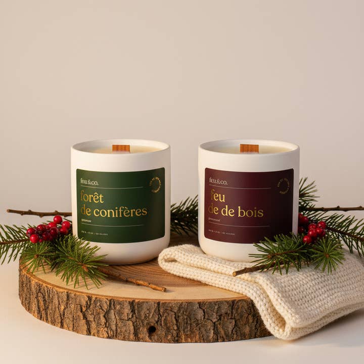 Feu&Co. - Wholesale Jar/Filled Candle - 2 bougies - Amoureux de la nature0