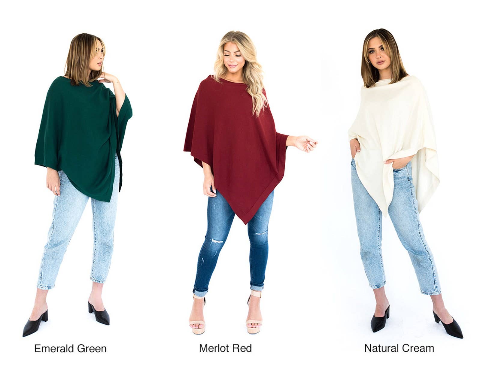 Viverano Organics - Wholesale Poncho - Women's - Women's Eco-Chic Poncho Sweater Knit Pullover (Organic)4