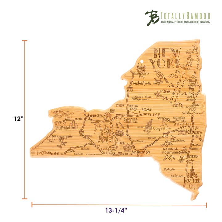 Totally Bamboo - Wholesale Cheese Board - Destination New York Cutting Board with Engraved Artwork5