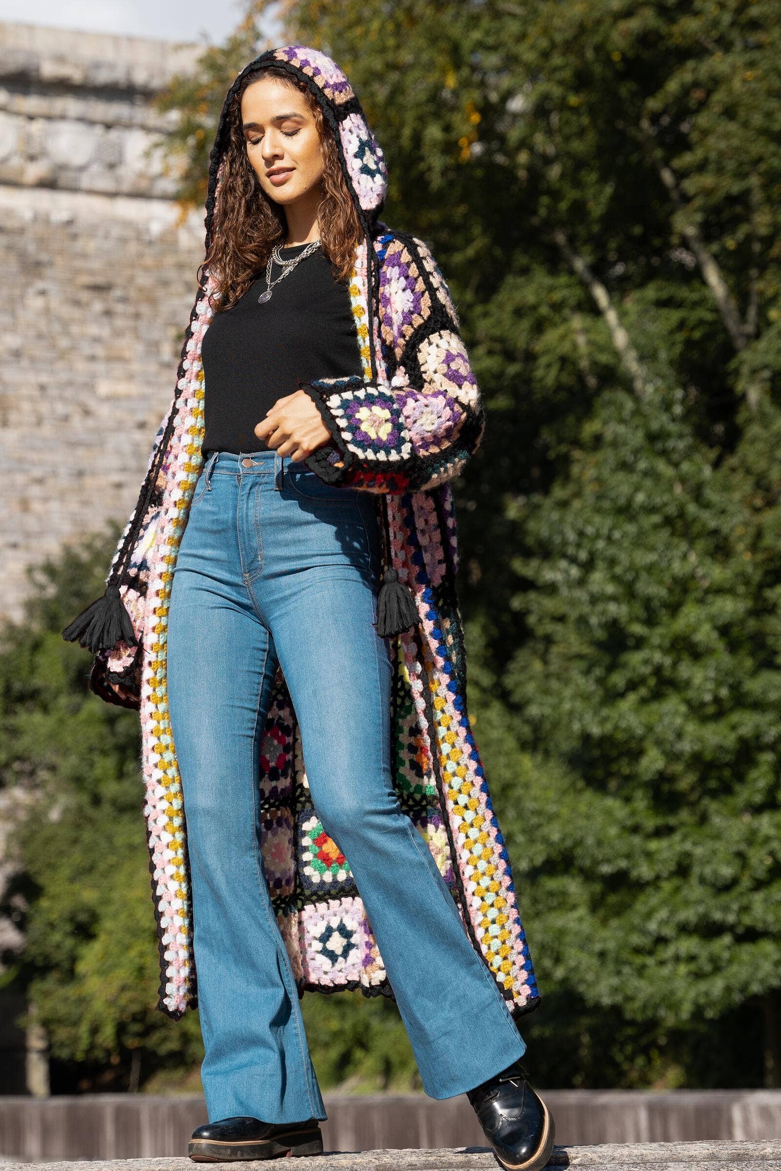 SAACHI - Wholesale Kimono - Women's - Hooded Granny Crochet Kimono10