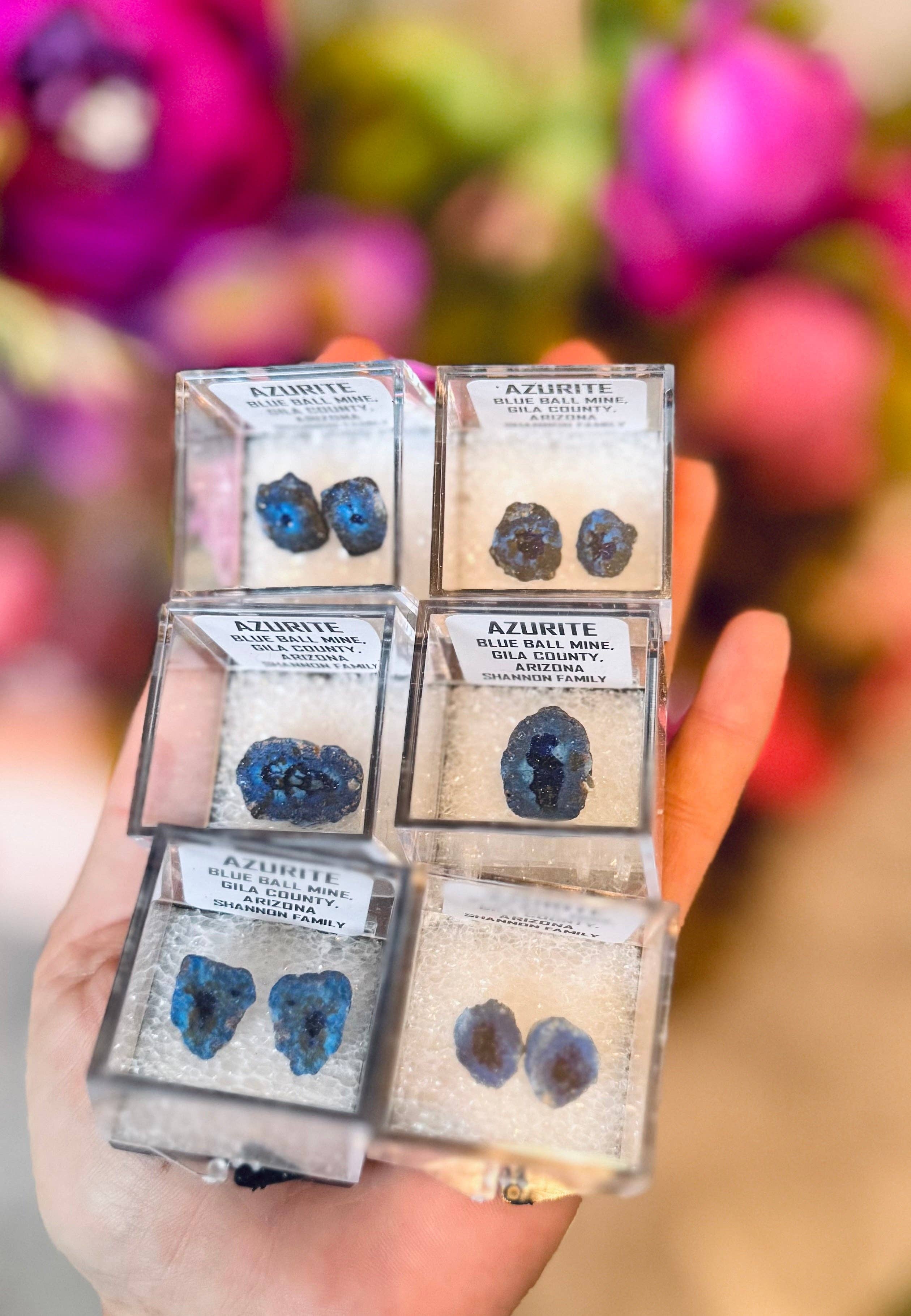 Mandala Gems - Wholesale Spiritual Stone/Crystal - Raw Azurite Geode Pairs2