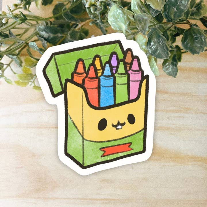 Crayon Box Hammy Sticker | Dishwasher Safe for wholesale by Seenee Scribbles