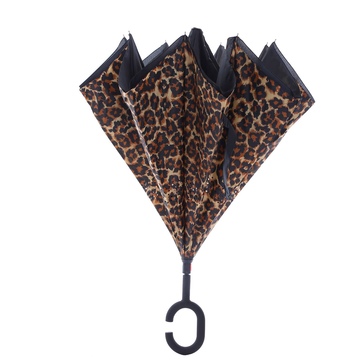 PEACH ACCESSORIES - Wholesale Umbrella - Women's - F716-2 upside down umbrella in Leopard print2