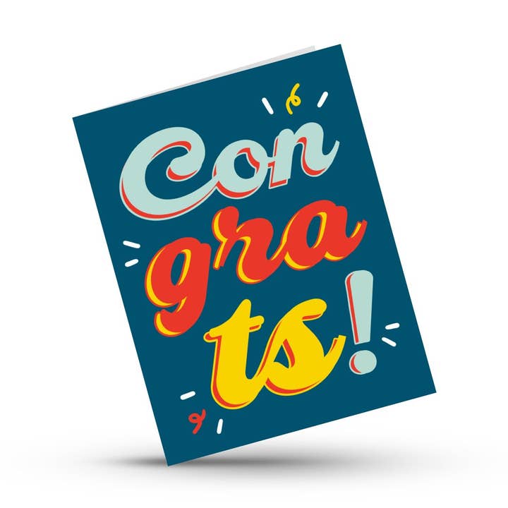 CONGRATS Grad Greeting Card for wholesale by Hustle & Hope