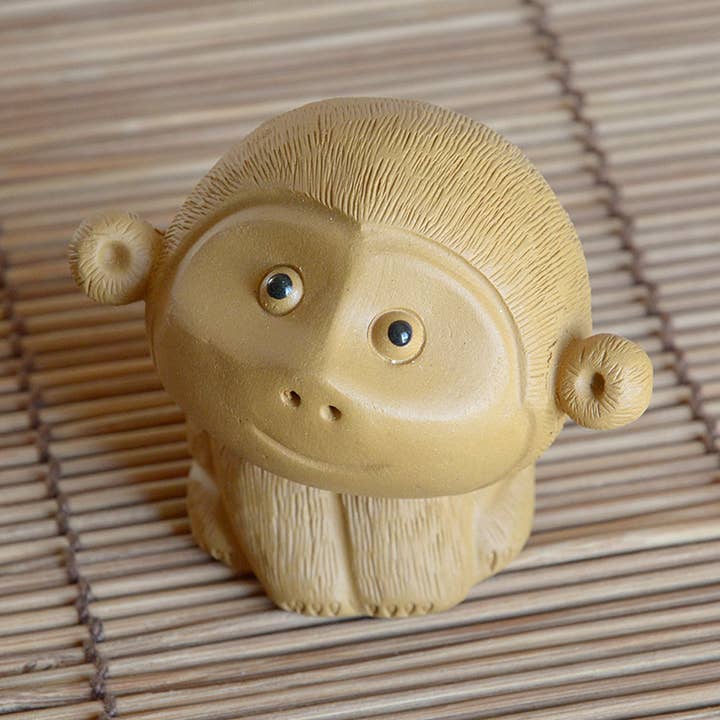 Lovely Monkey Thee Beeldje in Yixing Klei voor wholesale door Tea soul
