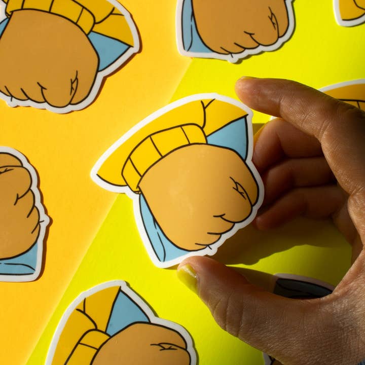 Doctor Scribble - Wholesale Sticker - Arthur Fist Meme Vinyl Sticker2