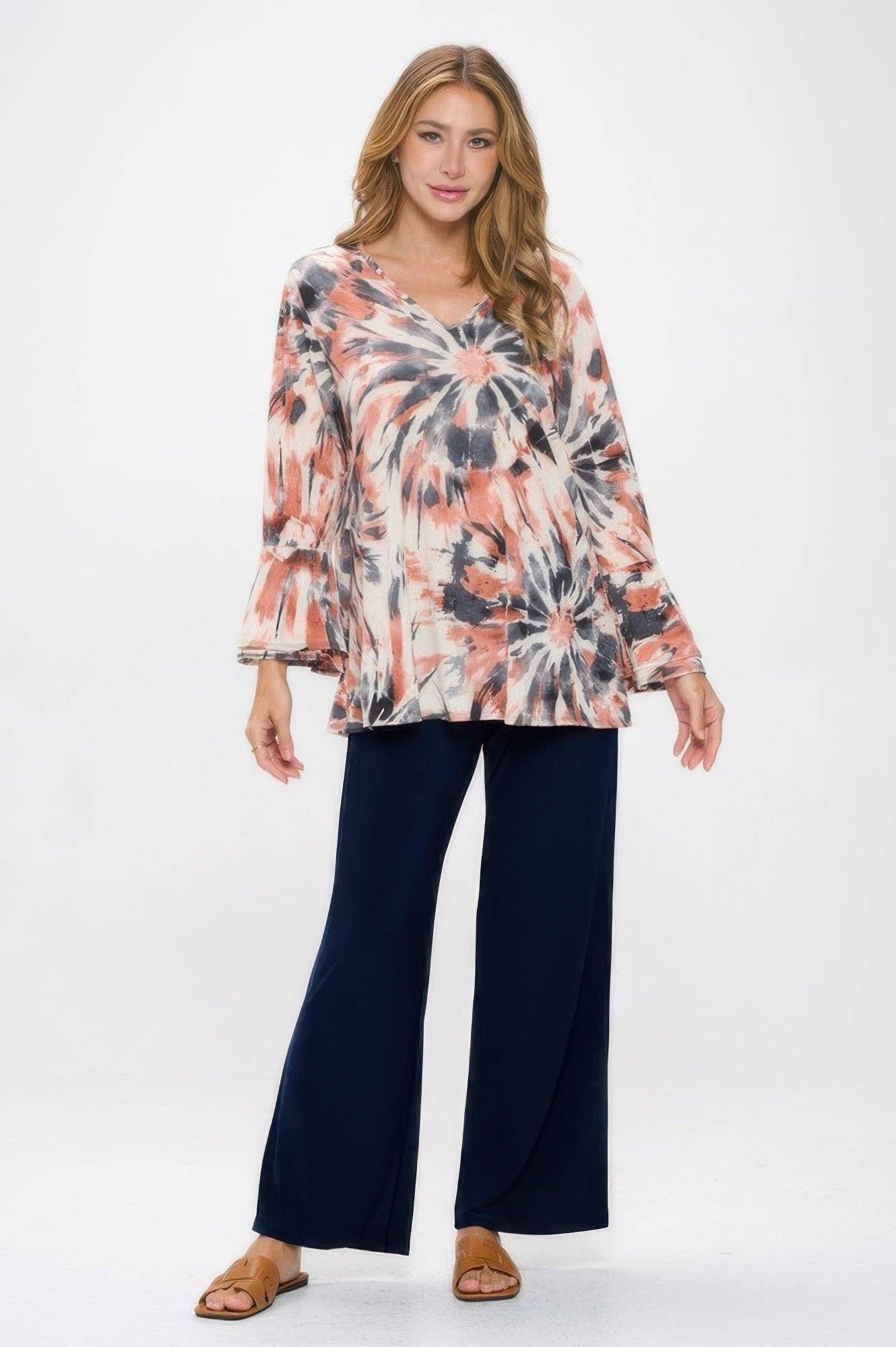 CC Wholesale Clothing – wholesale Tunika - Dam – Bg V-nk Tulip Tunika4