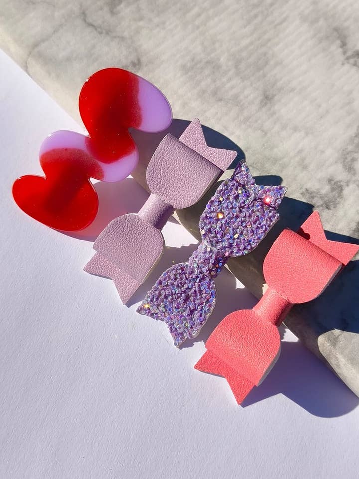 ⋒ SQUIGGLE SETS V - Set of 4 hair clips ⋒ for wholesale by Gleebee