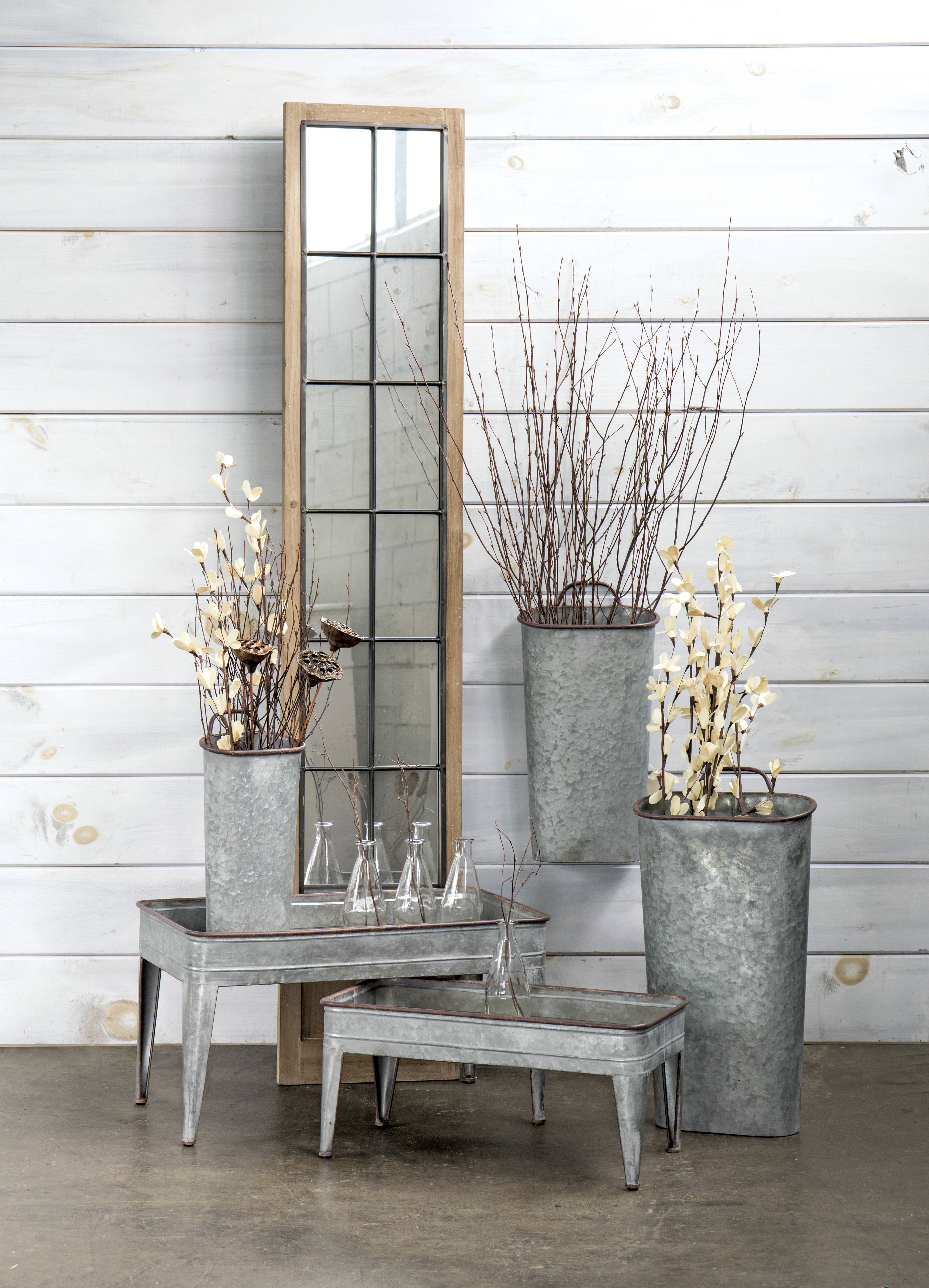Willow Group - Wholesale Vase - S/3 RECT METAL WALL VASES1
