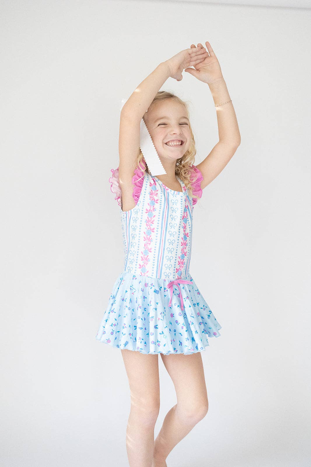 Cheeky Plum - Wholesale Leotard - Kids - Farrah Leotard - Rosé Ribbon Luxe7