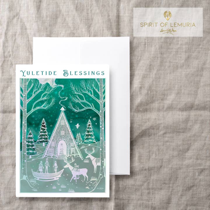 Spirit of Lemuria – wholesale Julkort – Vinterns första snö - tomt gratulationskort1