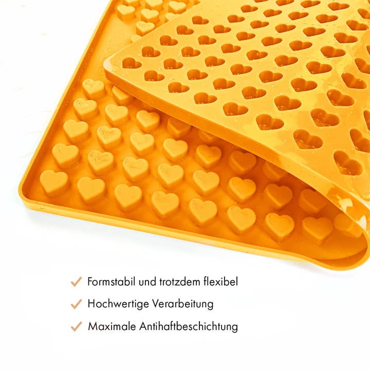 Collory – snacks e guloseimas - Cão por atacado – Tapetes de silicone para assar em formato de coração (mini e médio)44