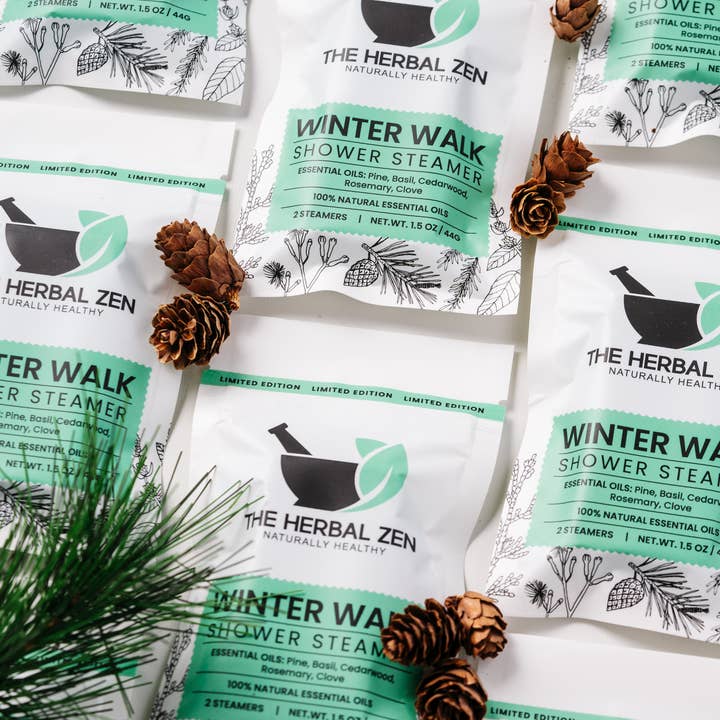 The Herbal Zen - Vente Bombe de douche/galet bien-être pour la douche - Vapeurs de Douche Automne & Hiver - 5 $ Chaleureux Cadeau de Bas4