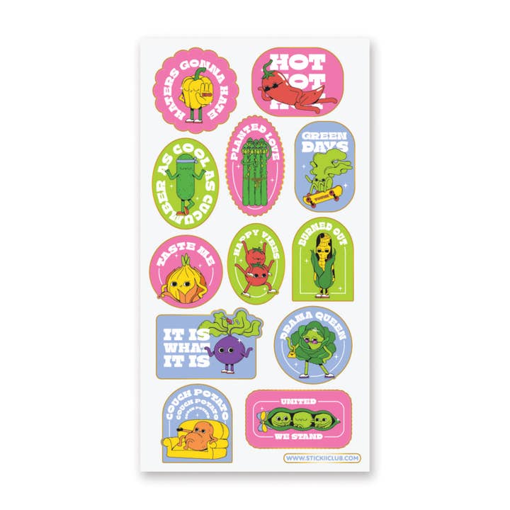 STICKII - Wholesale Sticker - Cool as a Cucumber Sticker Sheet