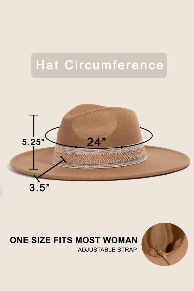 Anarchy Street - Vente Chapeau en feutre - femme - Chapeau de cowboy bohème occidental à lanières complexes1