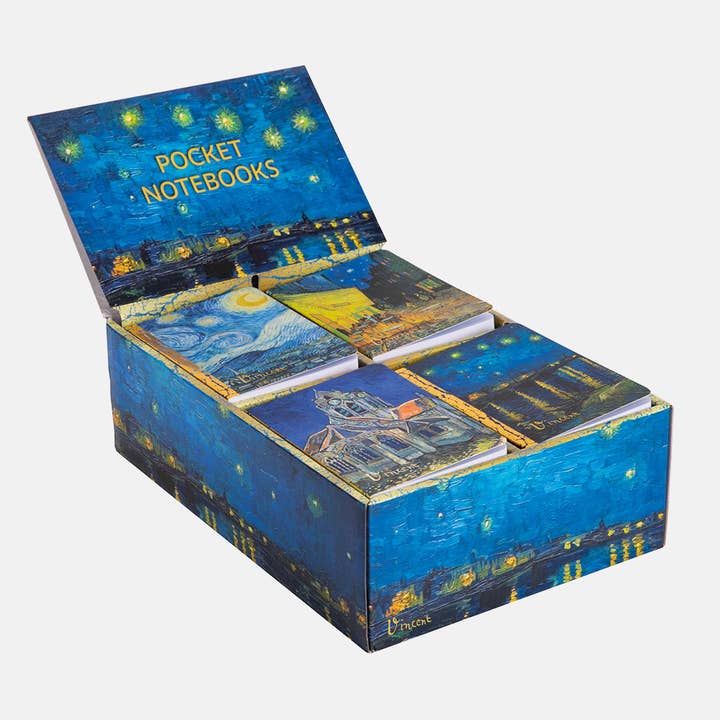 Pocket Notebook CDU - Pre-filled (32) - Van Gogh for wholesale by The Gifted Stationery Company