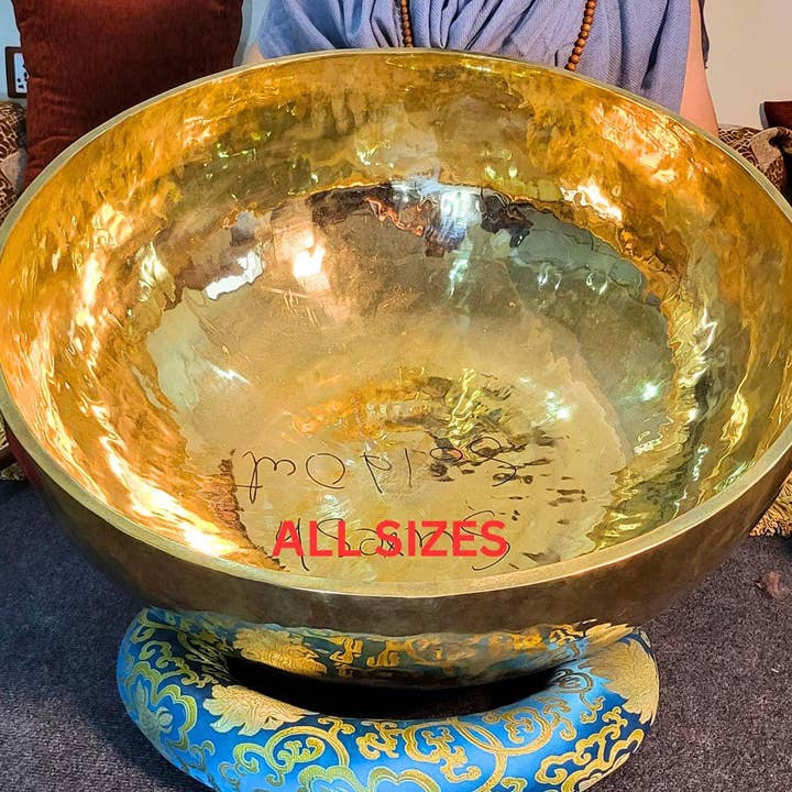 7 Chakra Healing Tibetan handmade Singing Bowl- Shiny Jambati Sets for Meditation, Yoga and Sound Baths - Seven Chakra Bowls for wholesale by NadaYoga