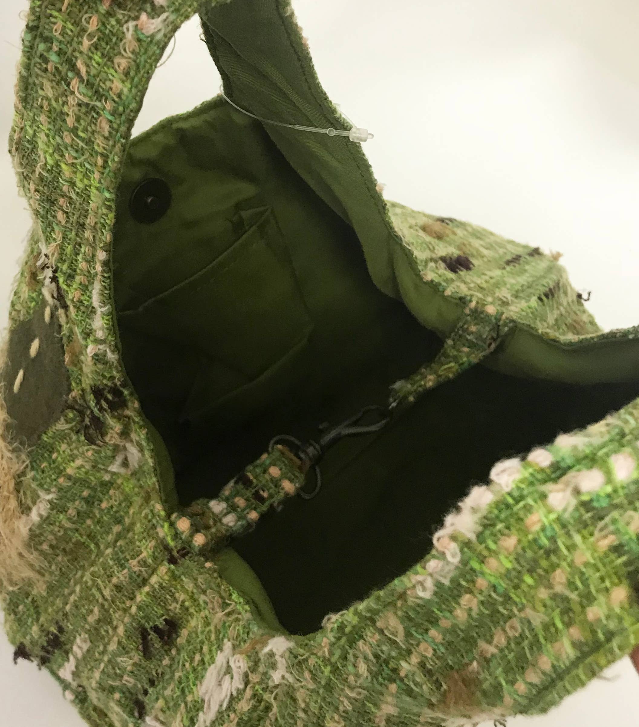 Ricki designs - Wholesale Tote Bag - Women's - FALL BOUCLE YARN EMBROIDERY APPLIQUE SMALL TACO TOTE3