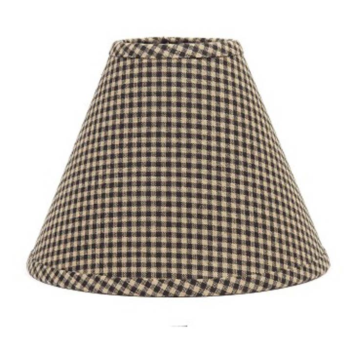 Newbury Gingham Lampshade Black 14" Washer for wholesale by Home Collections by Raghu