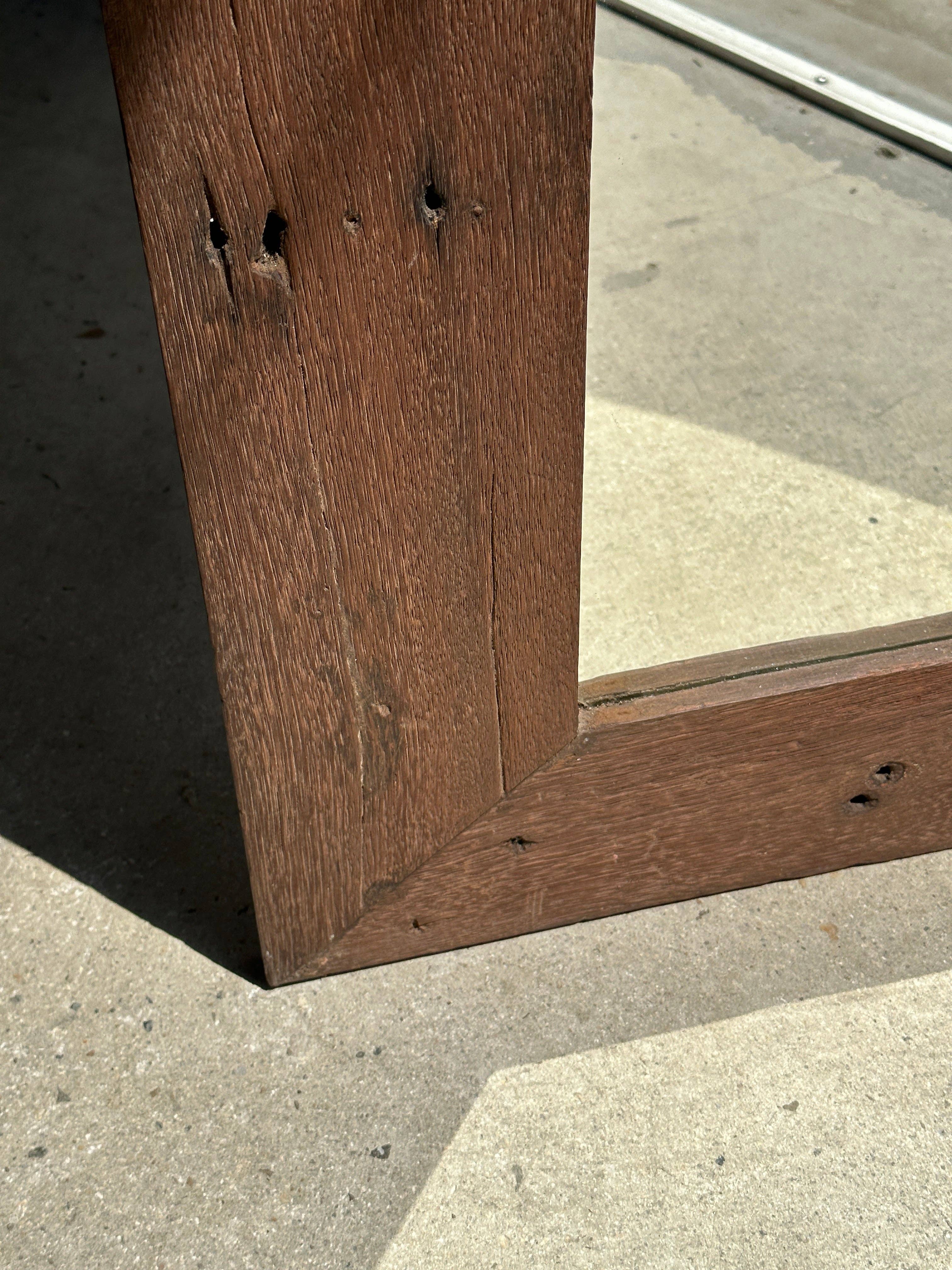 Office Objets - Wholesale Wall Mirror - Mirror with exotic brutalist old iron wood frame H:139cm6