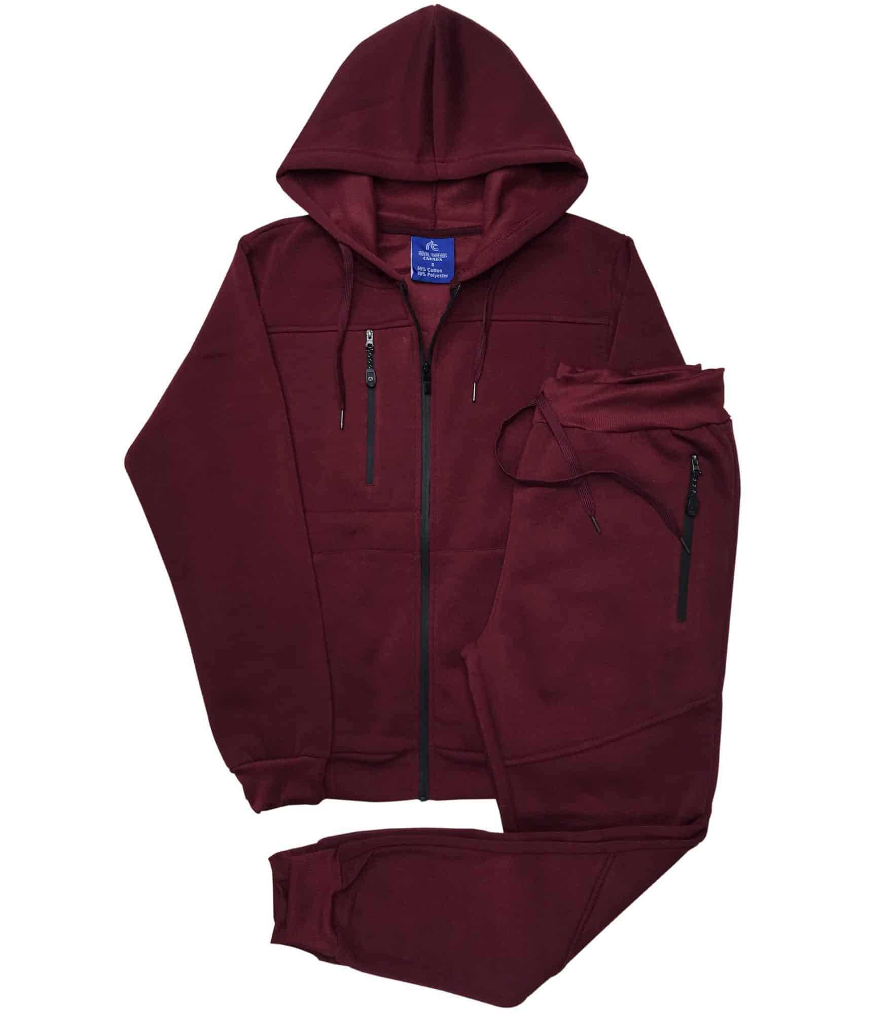 Royal Threads – Engroshandel Træningsdragt – til mænd – Mænds 2-delt Jogger stil Fleece Sweatsuit1