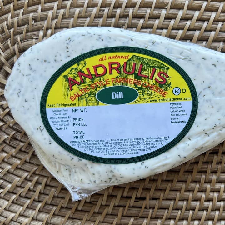 Andrulis - Wholesale Cheese - Andrulis Farmers Cheese Dill