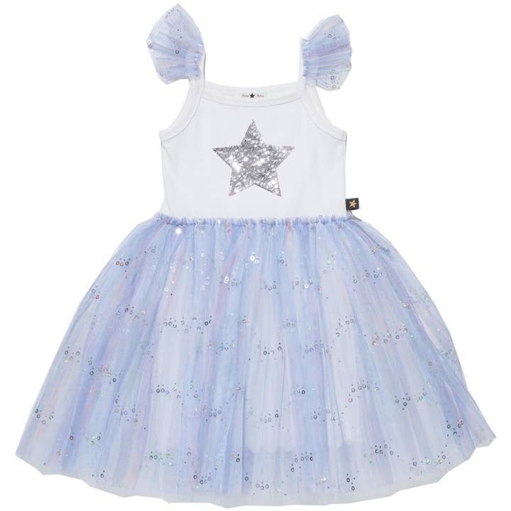Robe Tutu à Paillettes - Ornement Étoile Argentée pour la vente par Petite Hailey