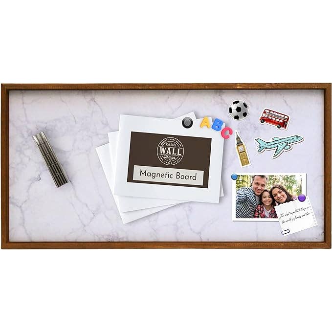 White Marble Magnetic Picture Frames - Sign With Magnets for wholesale by Home Accents By Driftless