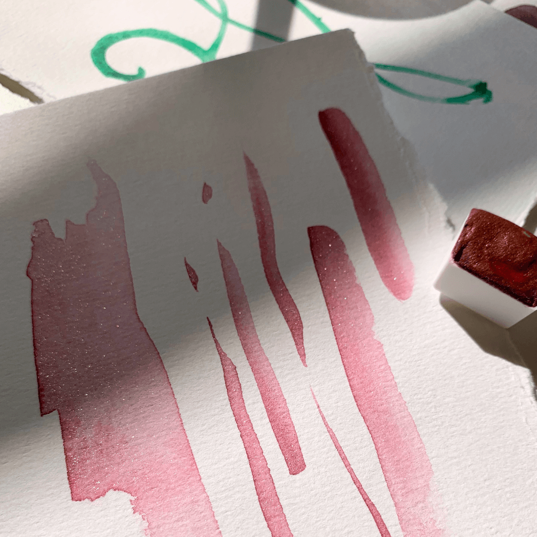 LA NOUVELLE VAGUE COULEURS - Wholesale Watercolor Paint - NEW - Handmade glitter watercolor - Rouge Nord-Pinus3