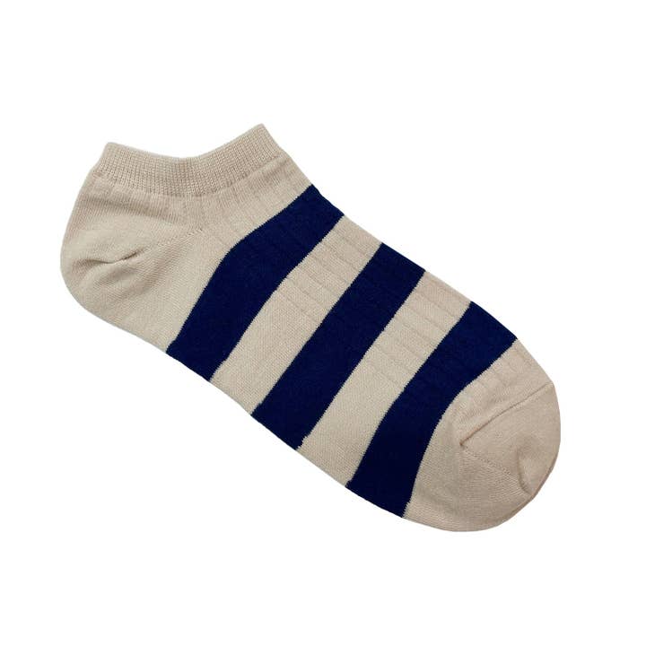 7DAYSSOCKS – wholesale Strumpor - Dam – Kvinnors Ankel Stripe Pleat Strumpor1