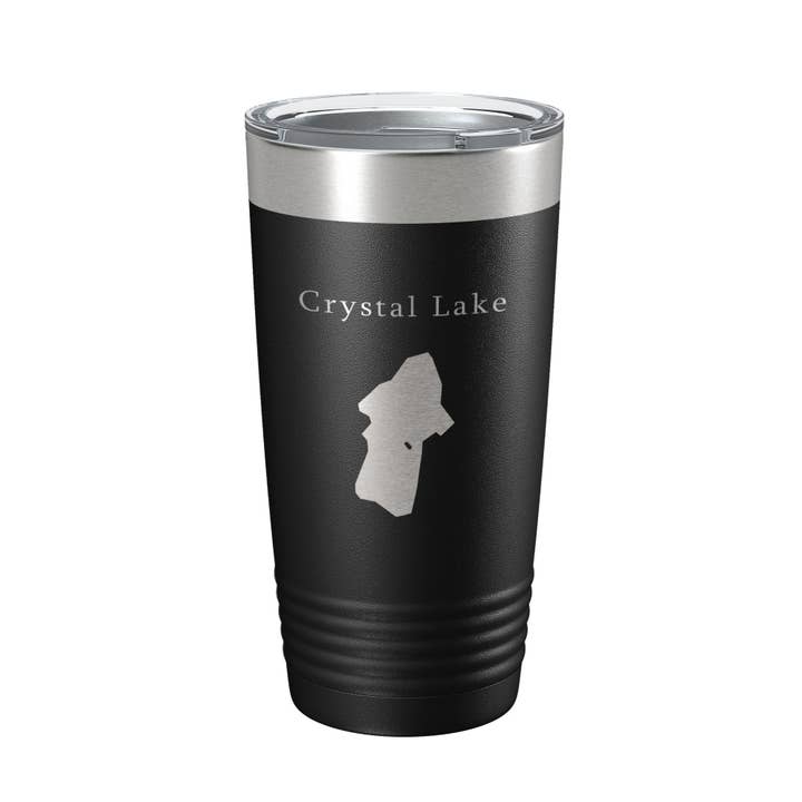 Gobelet de voyage Crystal Lake Map, tasse à café isolée gravée au laser, Californie, 20 oz pour la vente par CarveBright