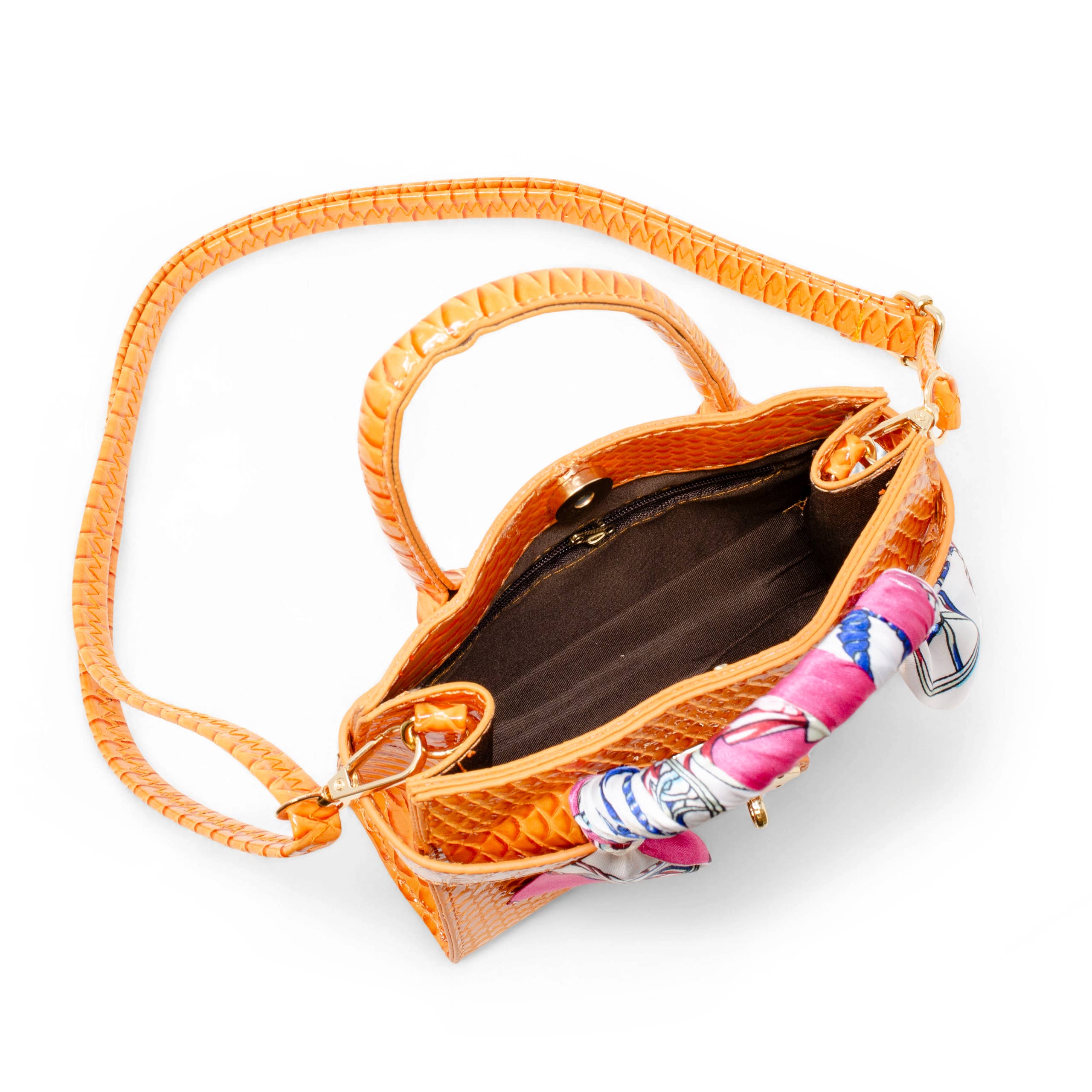 Tiny Treats and ZOMI GEMS - Wholesale Shoulder Bag - Kids - Vivid Crocodile Scarf Handbag12